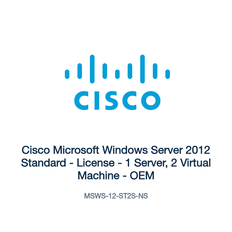 MSWS-12-ST2S-NS: Cisco Microsoft Windows Server 2012 Standard