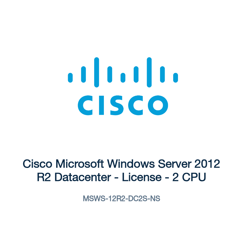 MSWS-12R2-DC2S-NS: Cisco Microsoft Windows Server 2012 R2 Datacenter