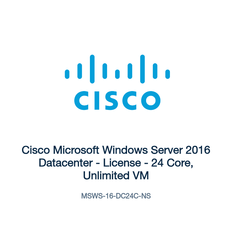 MSWS-16-DC24C-NS: Cisco Microsoft Windows Server 2016 Datacenter