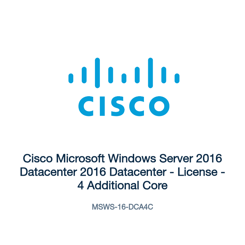 MSWS-16-DCA4C: Cisco Microsoft Windows Server 2016 Datacenter 2016 Datacenter