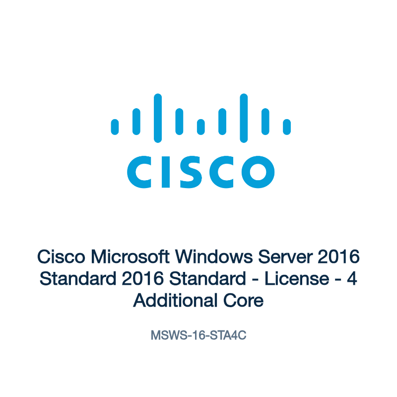 MSWS-16-STA4C: Cisco Microsoft Windows Server 2016 Standard 2016 Standard