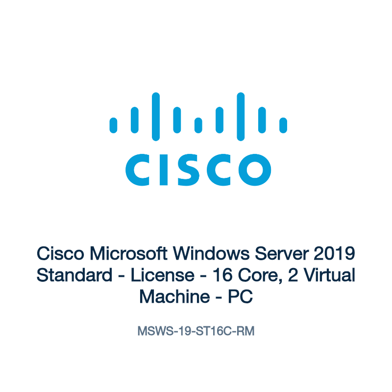 MSWS-19-ST16C-RM: Cisco Microsoft Windows Server 2019 Standard
