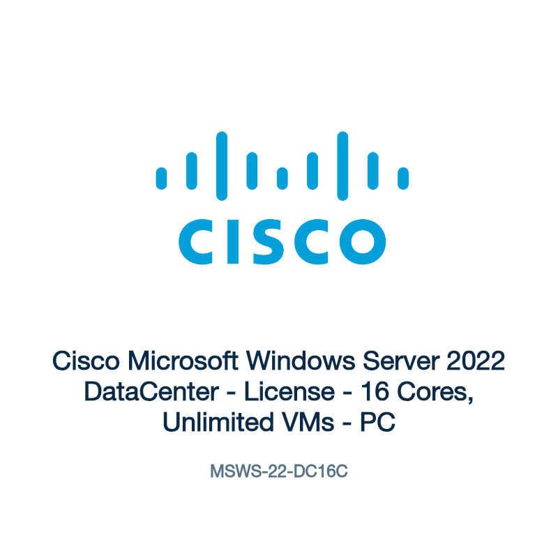 MSWS-22-DC16C: Cisco Microsoft Windows Server 2022 DataCenter