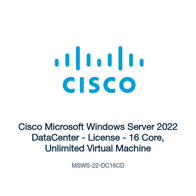 MSWS-22-DC16CD: Cisco Microsoft Windows Server 2022 DataCenter