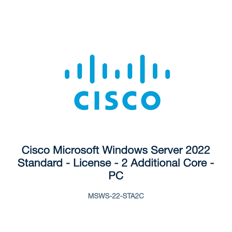 MSWS-22-STA2C: Cisco Microsoft Windows Server 2022 Standard