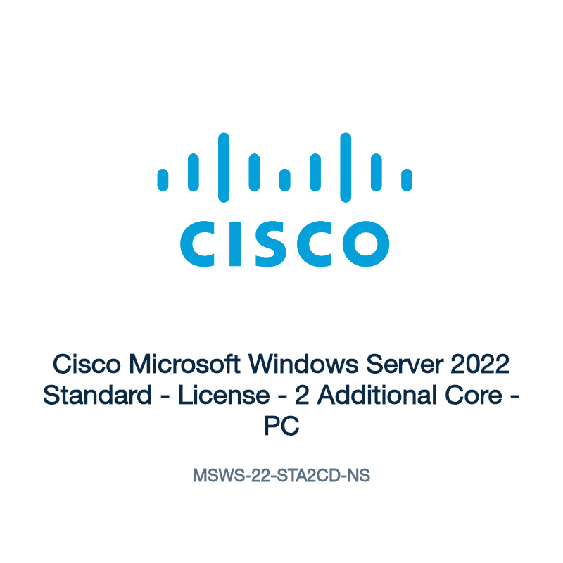MSWS-22-STA2CD-NS: Cisco Microsoft Windows Server 2022 Standard
