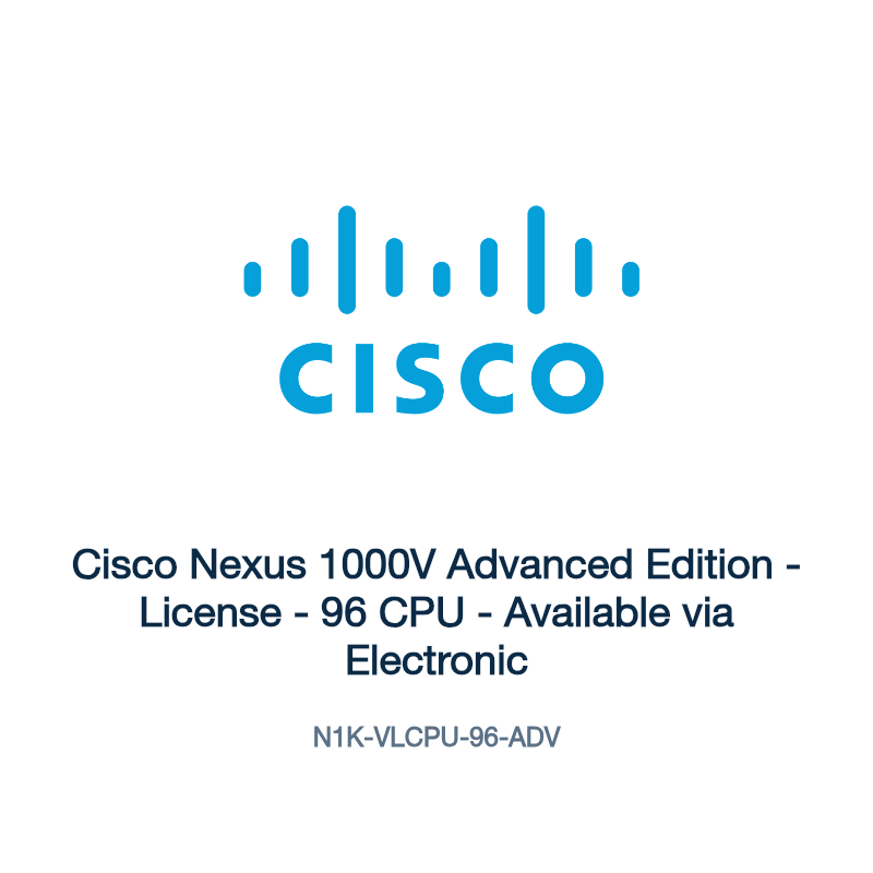 N1K-VLCPU-96-ADV: Cisco Nexus 1000V Advanced Edition