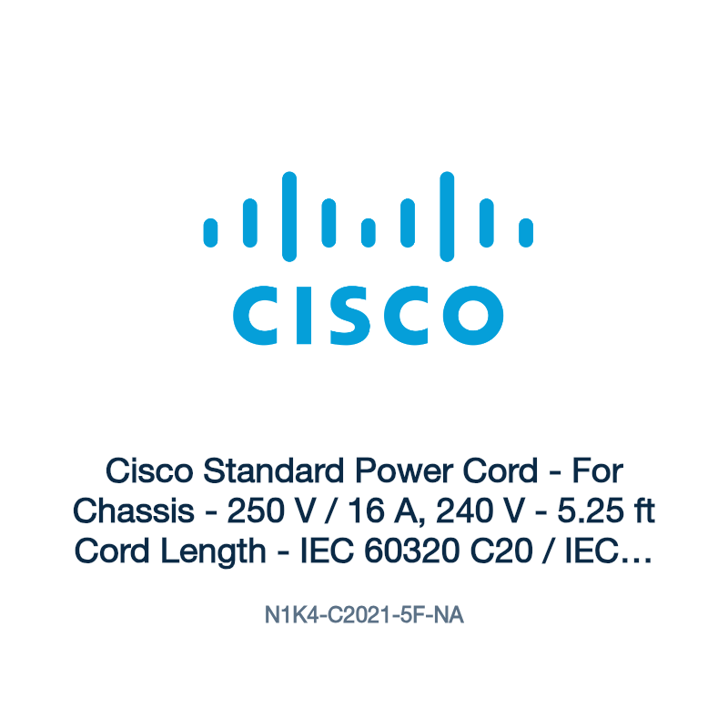 N1K4-C2021-5F-NA: Cisco Standard Power Cord