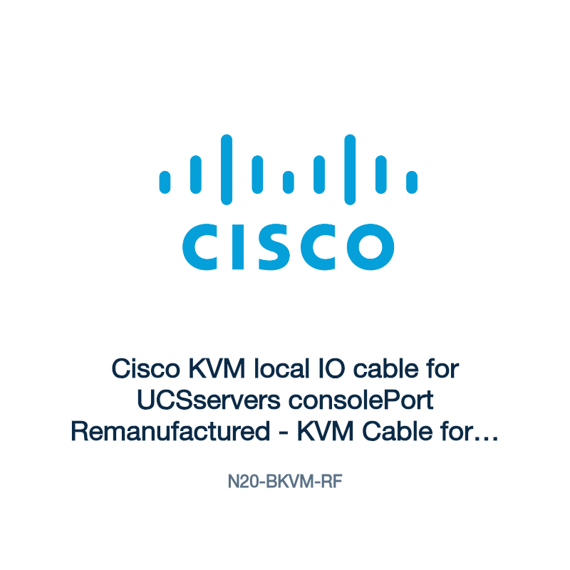 N20-BKVM-RF: Cisco KVM local IO cable for UCSservers consolePort Remanufactured