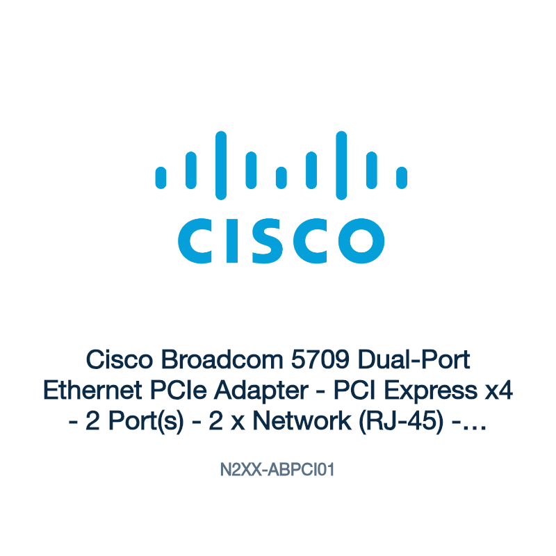 N2XX-ABPCI01: Cisco Broadcom 5709 Dual-Port Ethernet PCIe Adapter