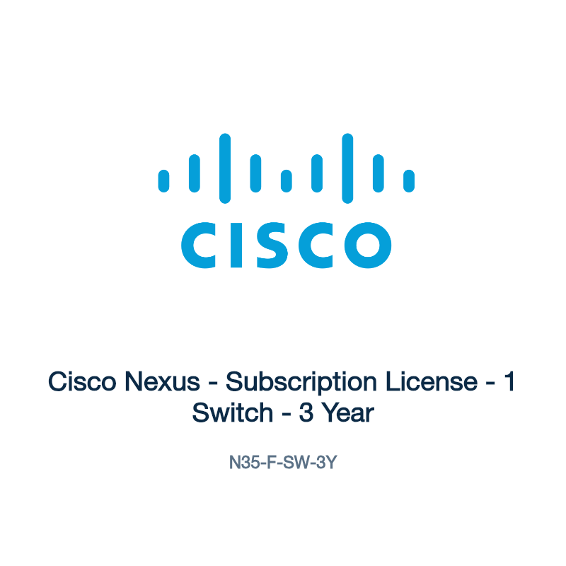 N35-F-SW-3Y: Cisco Nexus - Subscription License - 1 Switch - 3 Year