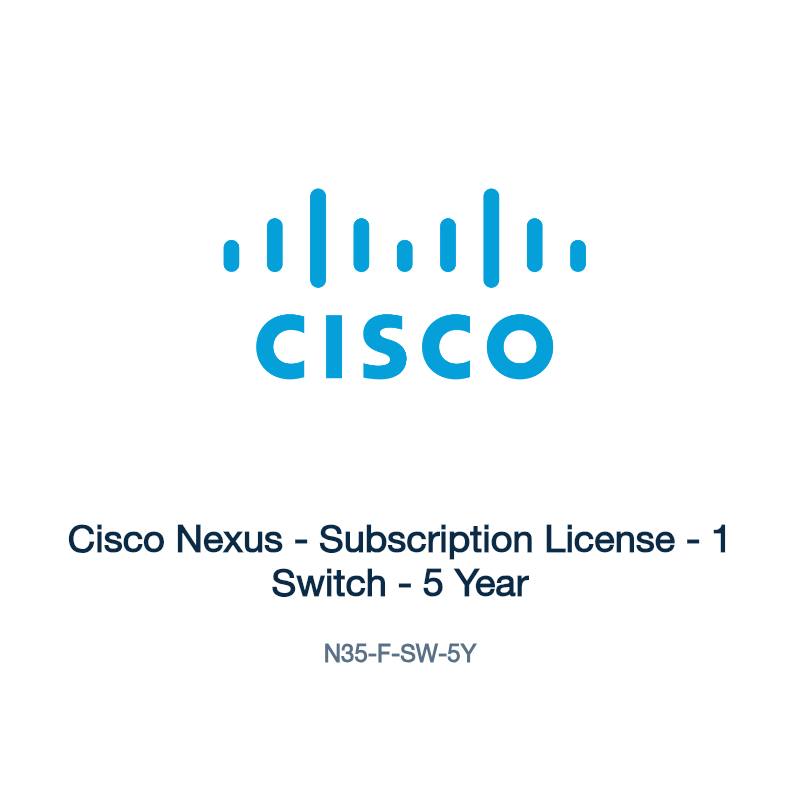 N35-F-SW-5Y: Cisco Nexus - Subscription License - 1 Switch - 5 Year
