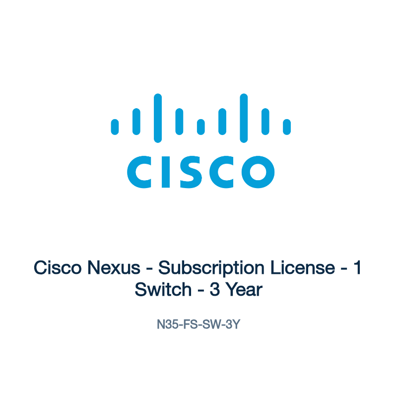N35-FS-SW-3Y: Cisco Nexus - Subscription License - 1 Switch - 3 Year