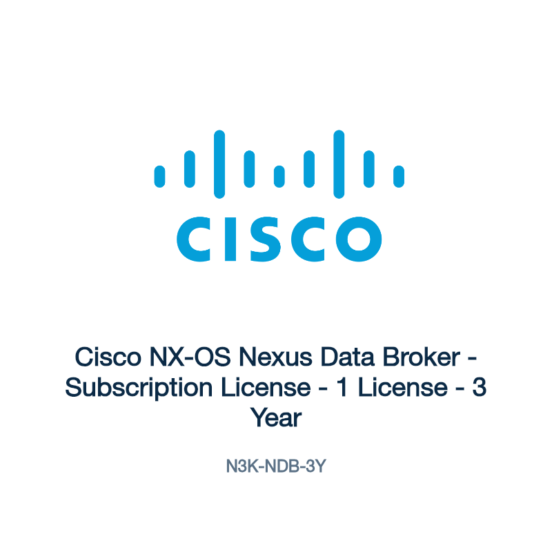 N3K-NDB-3Y: Cisco NX-OS Nexus Data Broker
