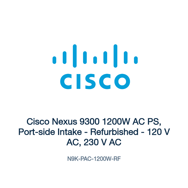 N9K-PAC-1200W-RF: Cisco Nexus 9300 1200W AC PS, Port-side Intake