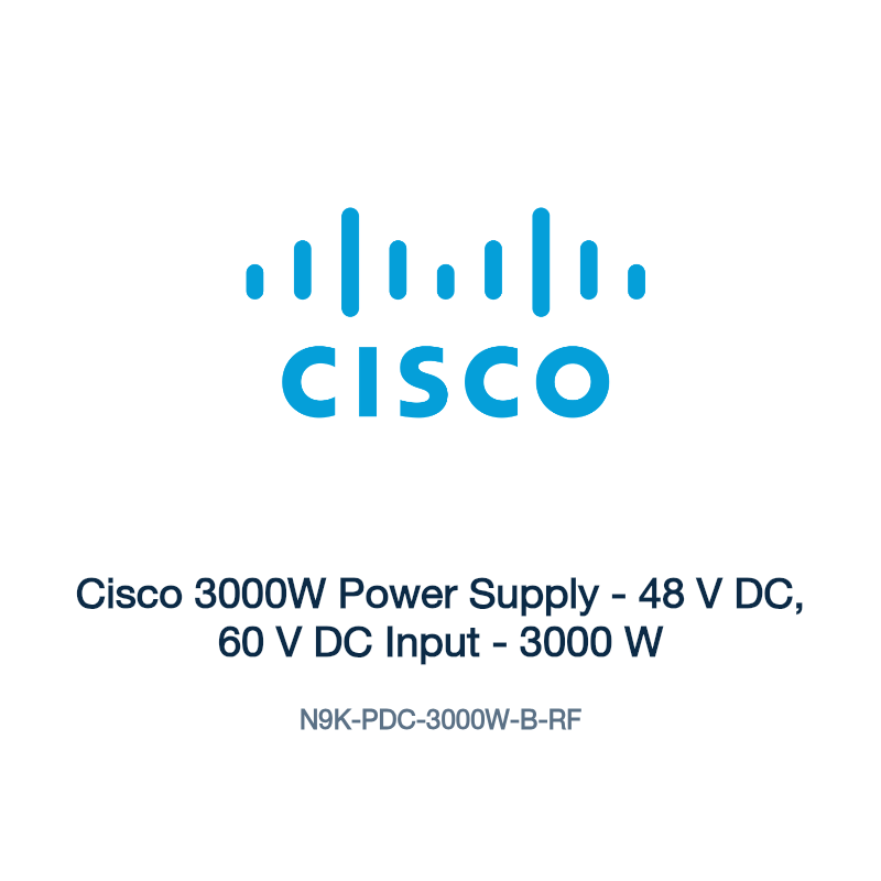 N9K-PDC-3000W-B-RF: Cisco 3000W Power Supply