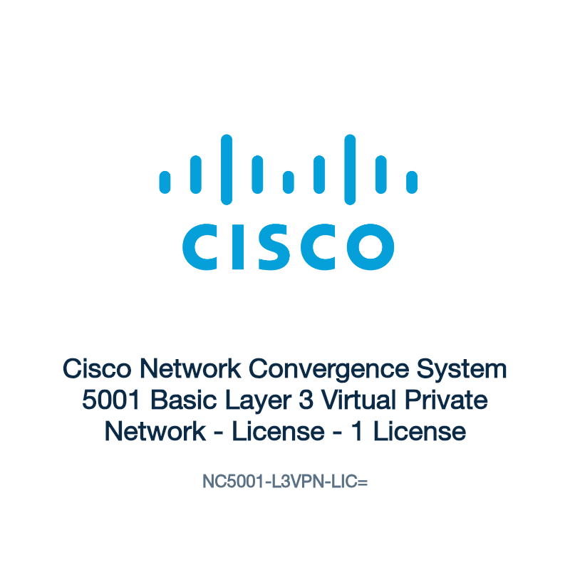 NC5001-L3VPN-LIC=: Cisco Network Convergence System 5001 Basic Layer 3 Virtual Private