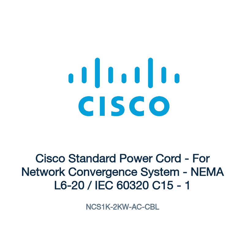 NCS1K-2KW-AC-CBL: Cisco Standard Power Cord