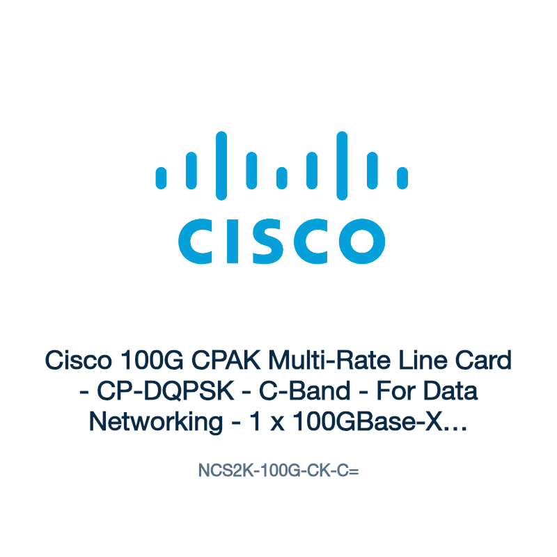 NCS2K-100G-CK-C=: Cisco 100G CPAK Multi-Rate Line Card