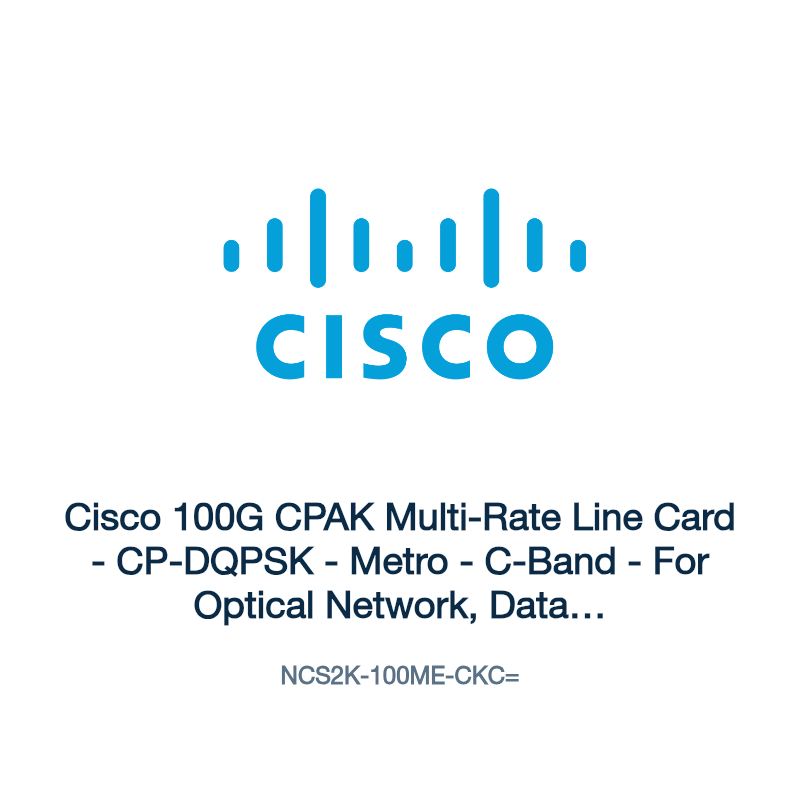NCS2K-100ME-CKC=: Cisco 100G CPAK Multi-Rate Line Card