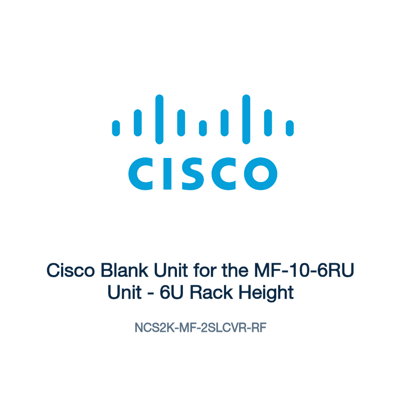 NCS2K-MF-2SLCVR-RF: Cisco Blank Unit for the MF-10-6RU Unit