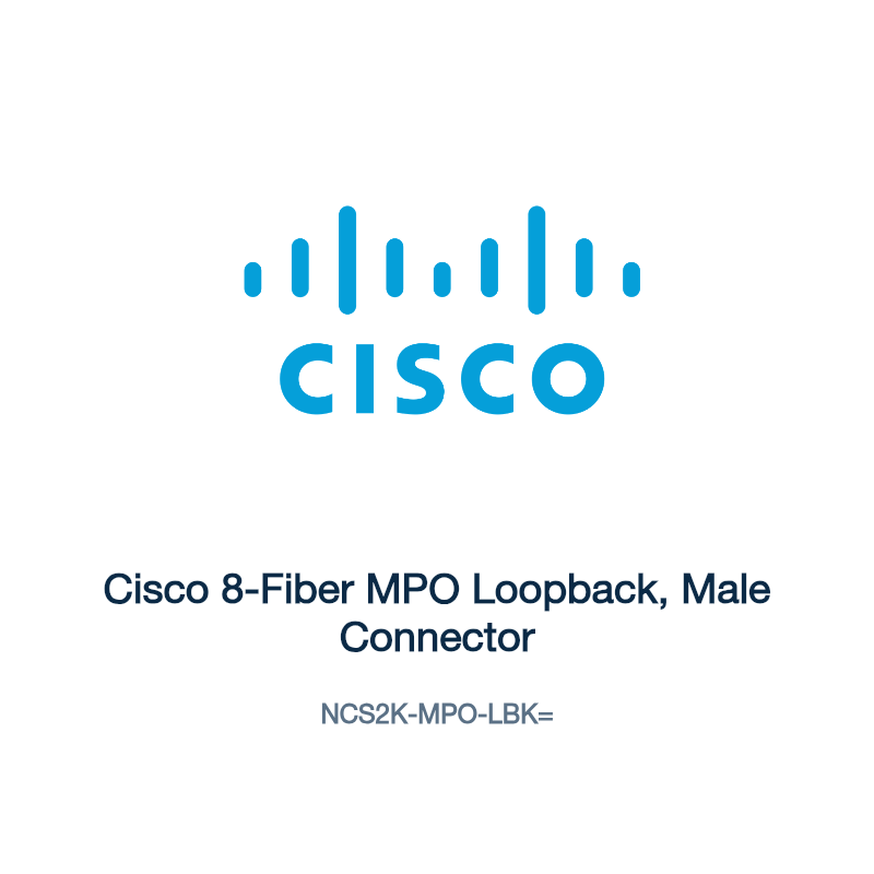 NCS2K-MPO-LBK=: Cisco 8-Fiber MPO Loopback, Male Connector