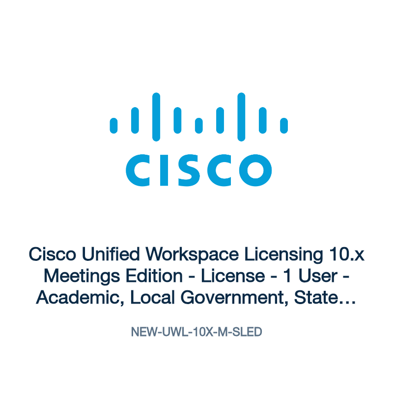 NEW-UWL-10X-M-SLED: Cisco Unified Workspace Licensing 10.x Meetings Edition