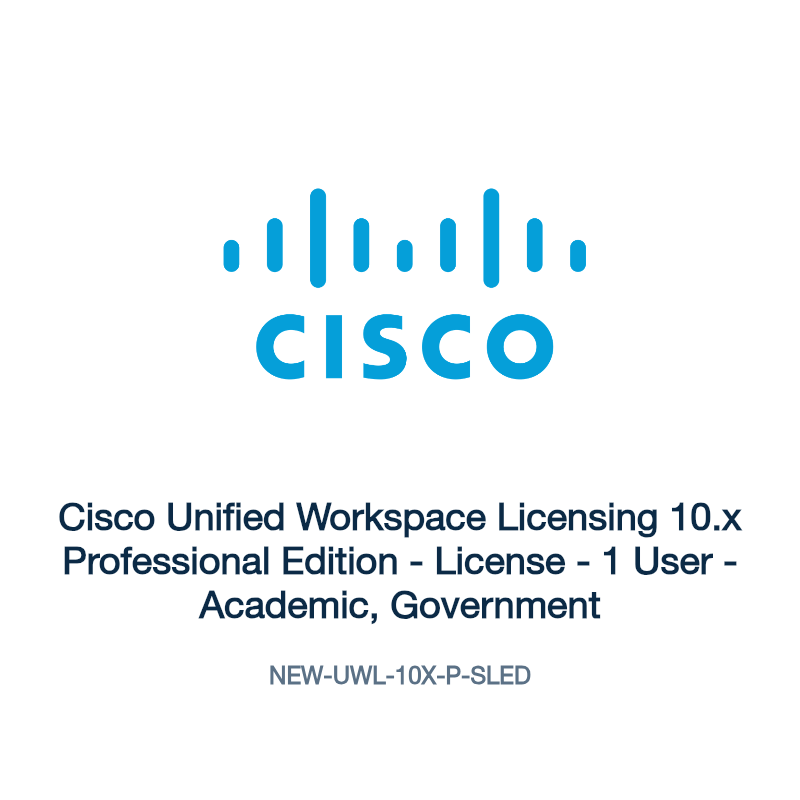 NEW-UWL-10X-P-SLED: Cisco Unified Workspace Licensing 10.x Professional Edition