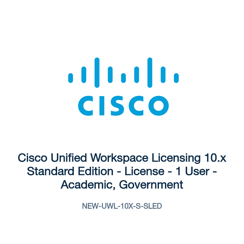 NEW-UWL-10X-S-SLED: Cisco Unified Workspace Licensing 10.x Standard Edition