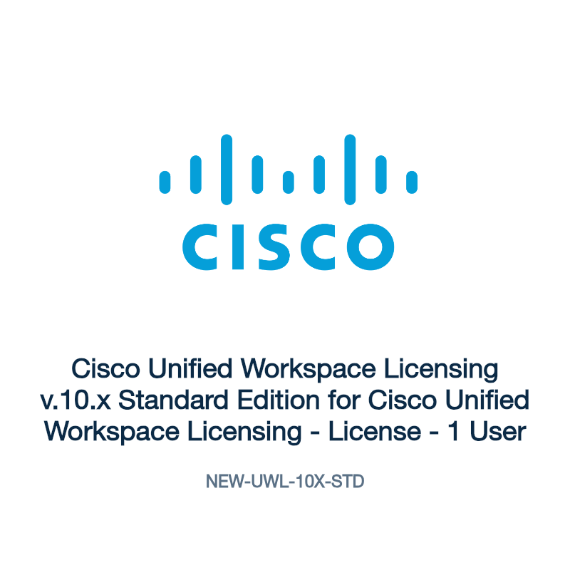 NEW-UWL-10X-STD: Cisco Unified Workspace Licensing v.10.x Standard Edition for Cisco