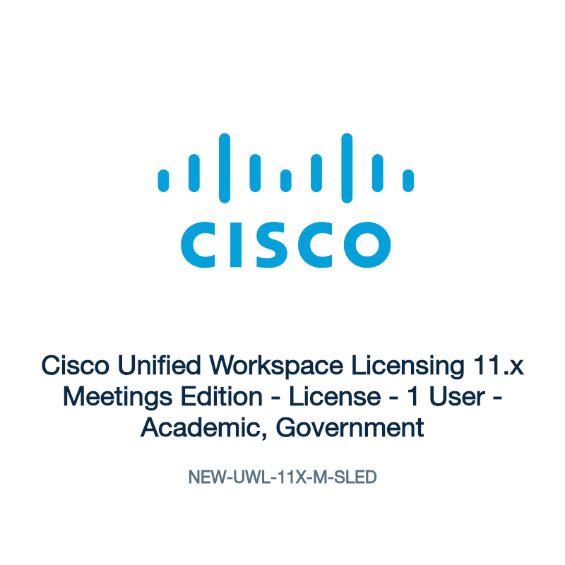 NEW-UWL-11X-M-SLED: Cisco Unified Workspace Licensing 11.x Meetings Edition