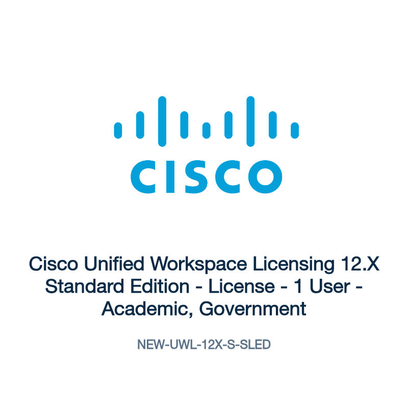 NEW-UWL-12X-S-SLED: Cisco Unified Workspace Licensing 12.X Standard Edition