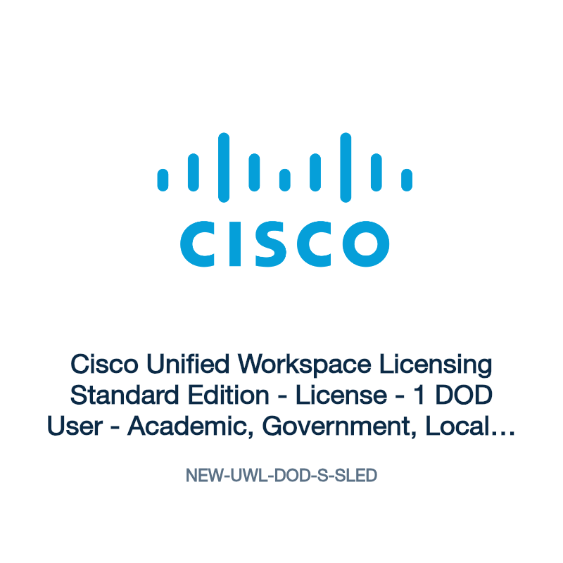 NEW-UWL-DOD-S-SLED: Cisco Unified Workspace Licensing Standard Edition