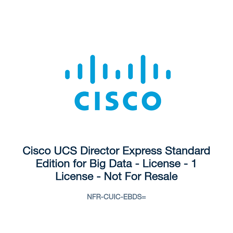 NFR-CUIC-EBDS=: Cisco UCS Director Express Standard Edition for Big Data