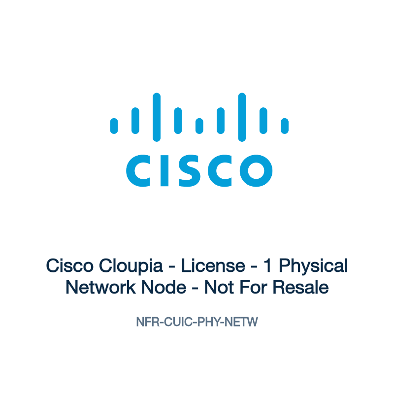 NFR-CUIC-PHY-NETW: Cisco Cloupia - License - 1 Physical Network Node - Not For Resale