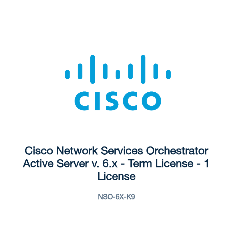 NSO-6X-K9: Cisco Network Services Orchestrator Active Server v. 6.x