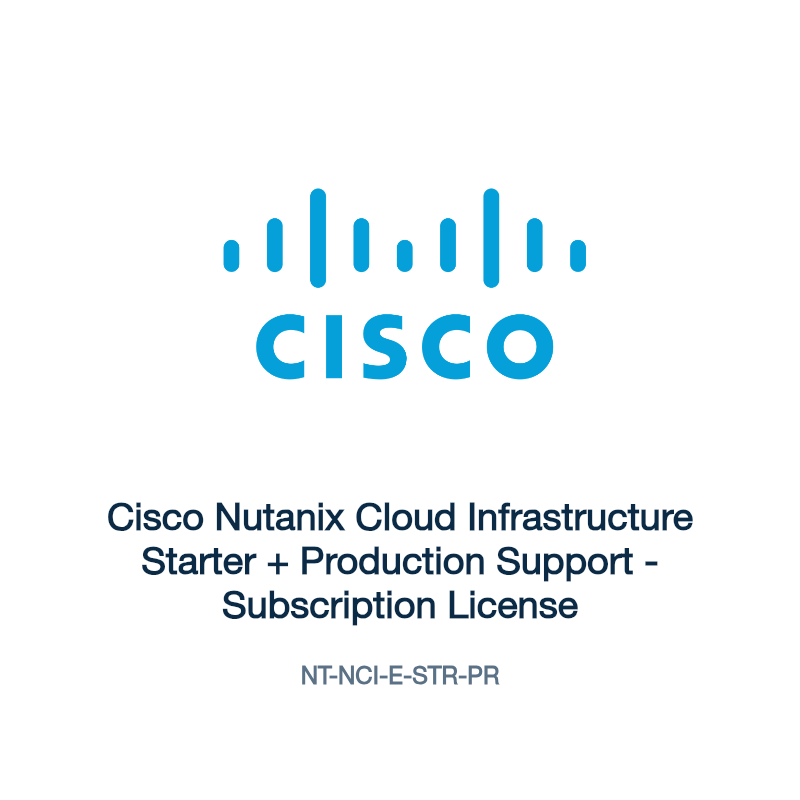 NT-NCI-E-STR-PR: Cisco Nutanix Cloud Infrastructure Starter + Production Support