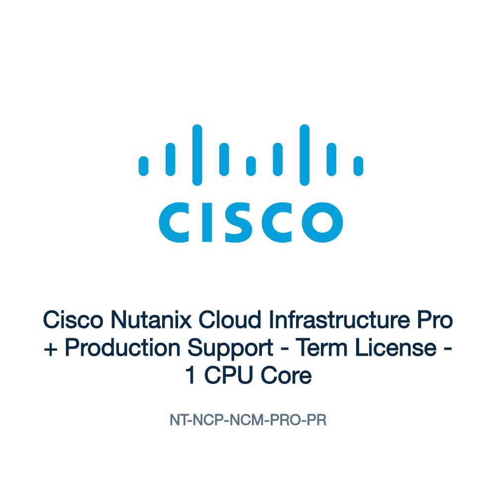 NT-NCP-NCM-PRO-PR: Cisco Nutanix Cloud Infrastructure Pro + Production Support