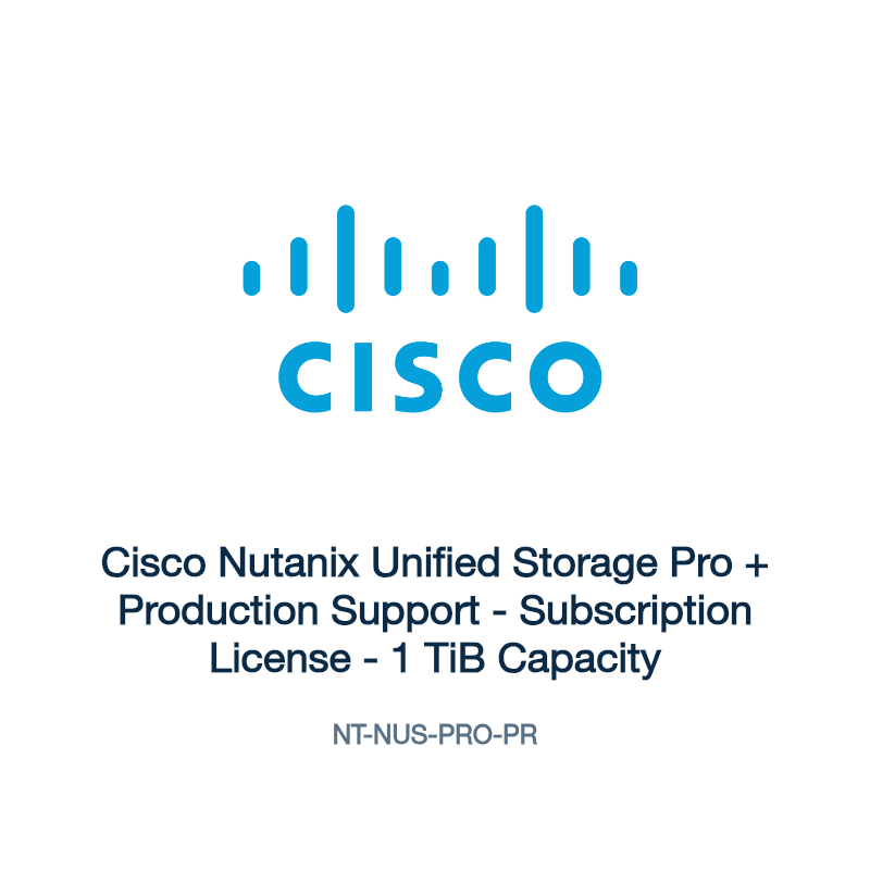 NT-NUS-PRO-PR: Cisco Nutanix Unified Storage Pro + Production Support