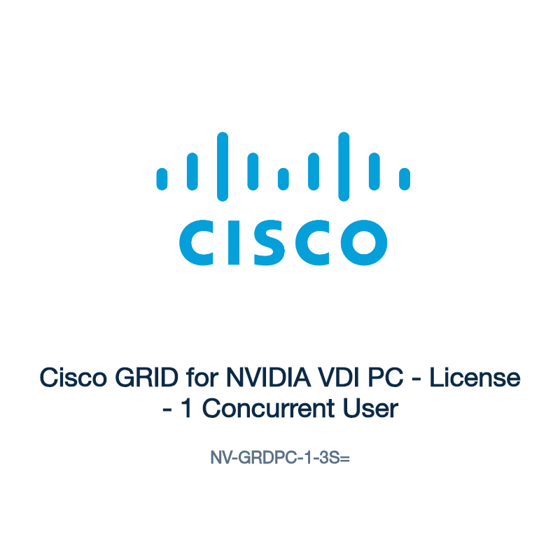 NV-GRDPC-1-3S=: Cisco GRID for NVIDIA VDI PC