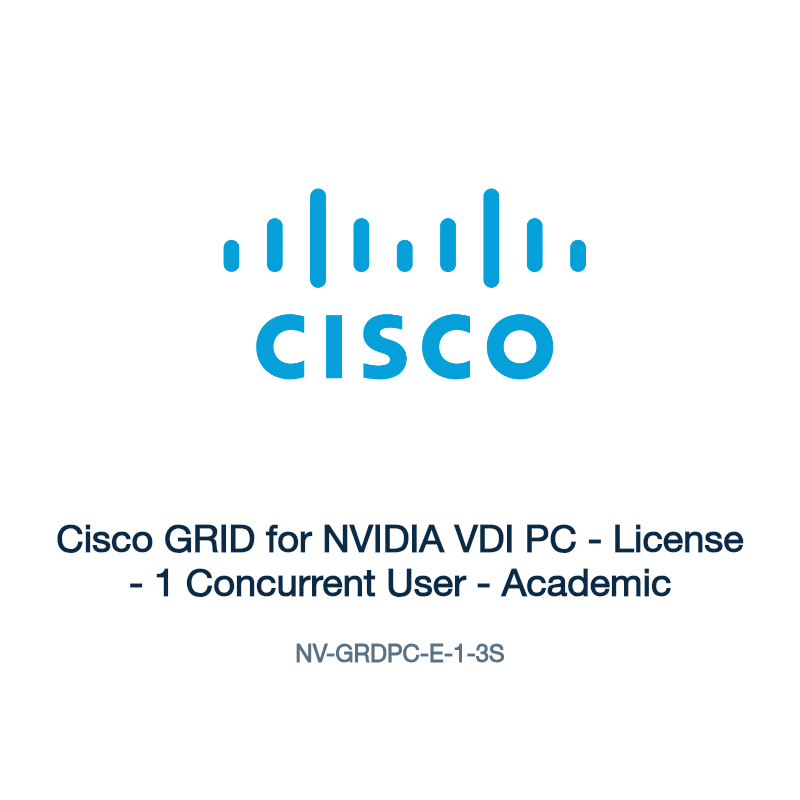 NV-GRDPC-E-1-3S: Cisco GRID for NVIDIA VDI PC