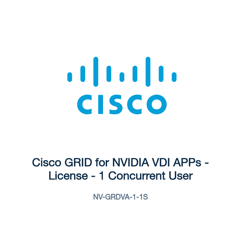 NV-GRDVA-1-1S: Cisco GRID for NVIDIA VDI APPs