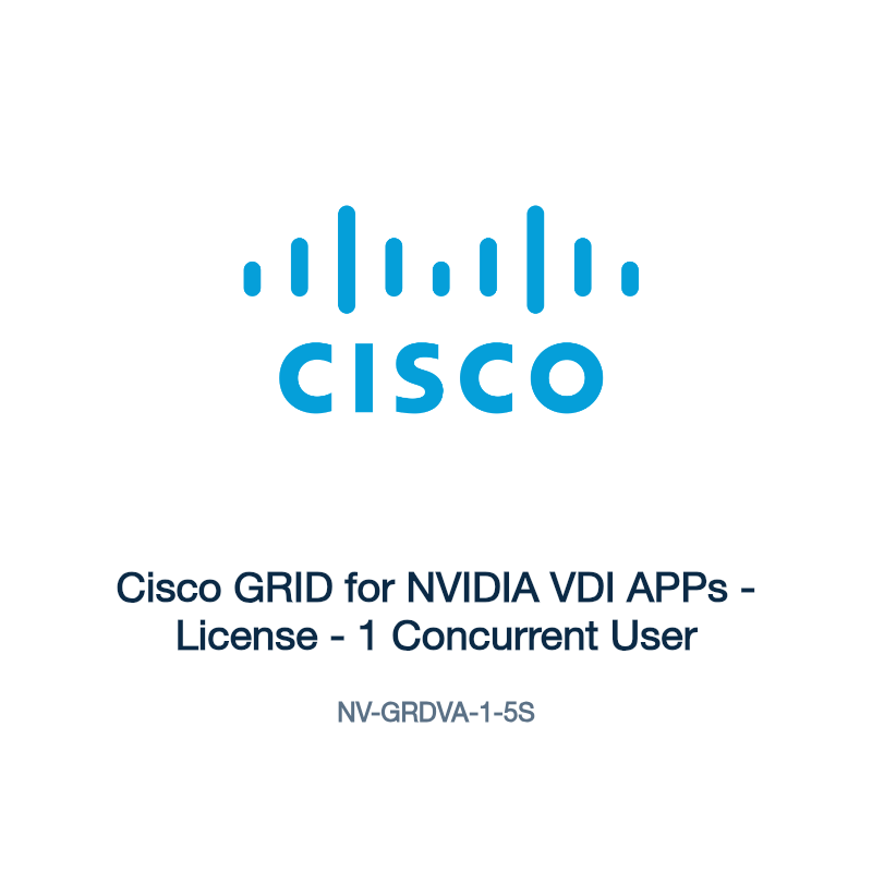 NV-GRDVA-1-5S: Cisco GRID for NVIDIA VDI APPs