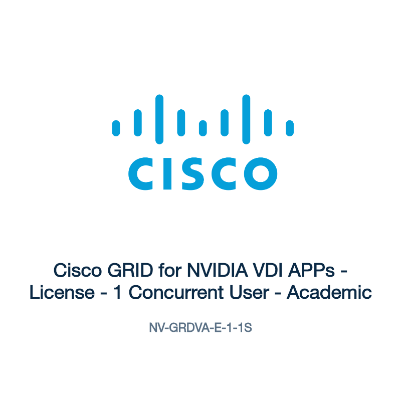 NV-GRDVA-E-1-1S: Cisco GRID for NVIDIA VDI APPs