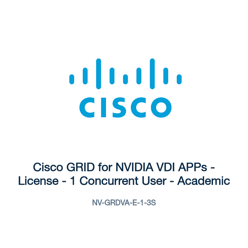 NV-GRDVA-E-1-3S: Cisco GRID for NVIDIA VDI APPs