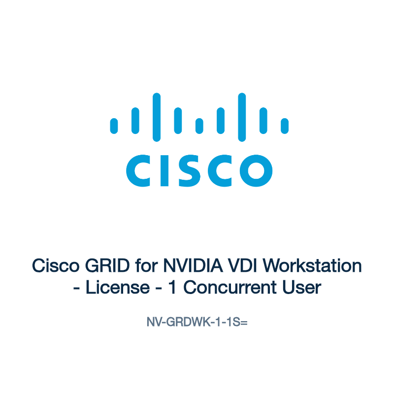 NV-GRDWK-1-1S=: Cisco GRID for NVIDIA VDI Workstation