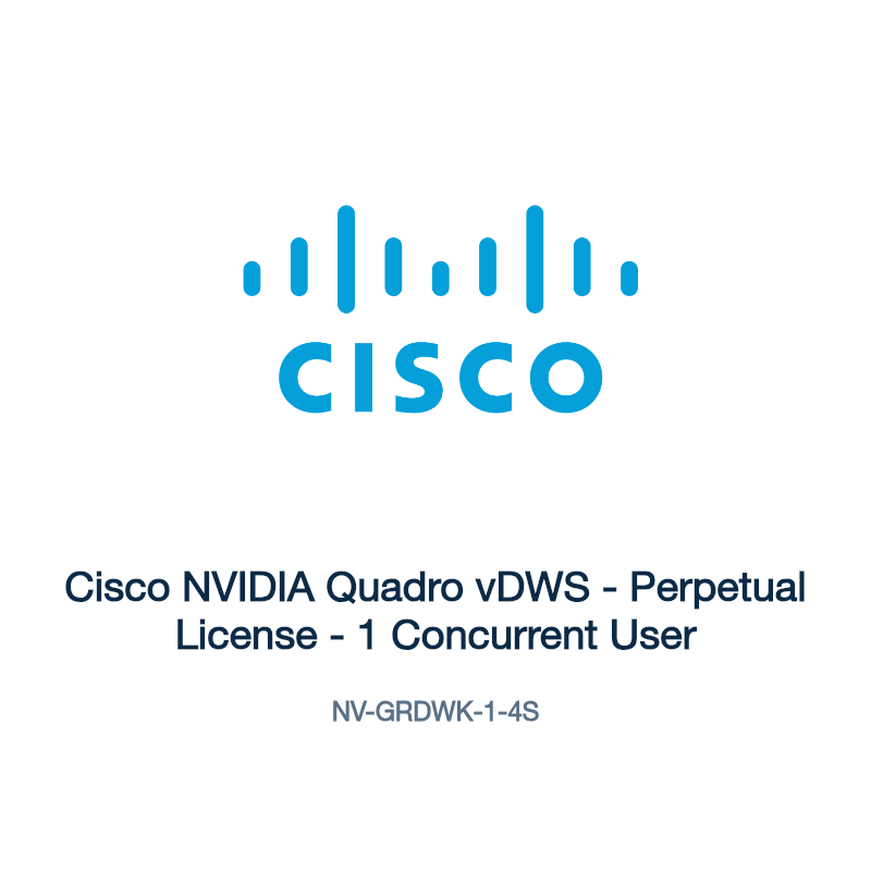 NV-GRDWK-1-4S: Cisco NVIDIA Quadro vDWS