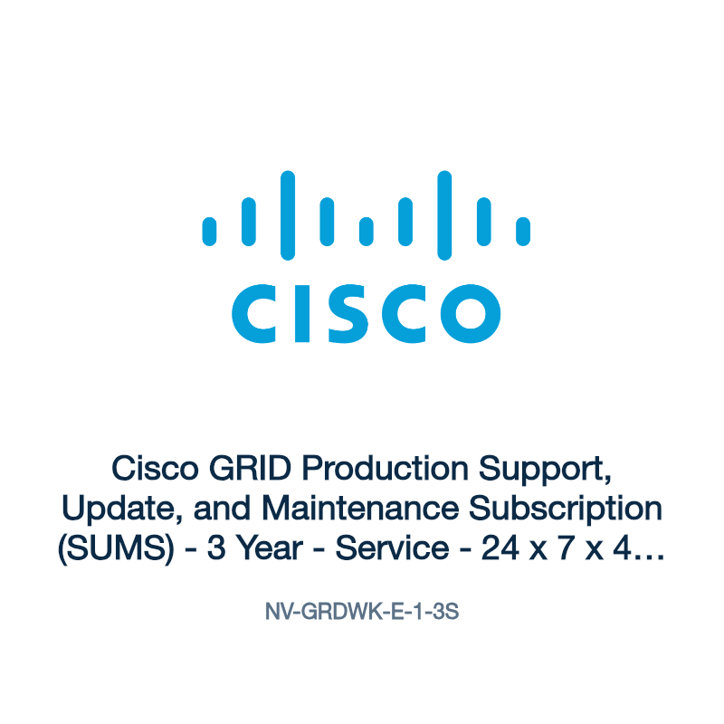 NV-GRDWK-E-1-3S: Cisco GRID Production Support, Update, and Maintenance Subscription