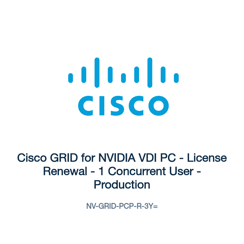 NV-GRID-PCP-R-3Y=: Cisco GRID for NVIDIA VDI PC