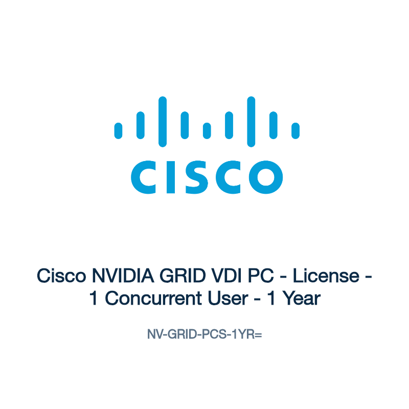 NV-GRID-PCS-1YR=: Cisco NVIDIA GRID VDI PC